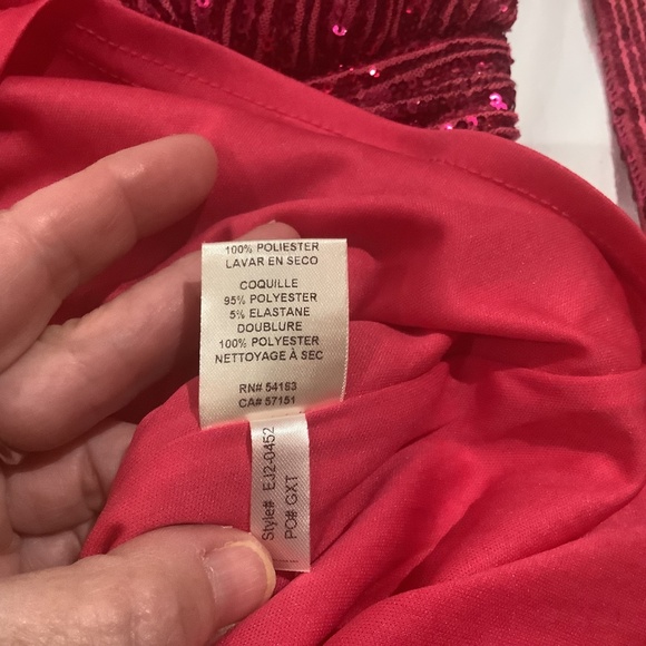 ELIZA J Women's Sequined Long-Sleeve Cocktail Dress, Size 4 - Picture 12 of 14